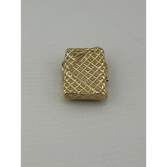 Vintage Estee Lauder Private Collections Quilted Purse Solid Perfume Compact - Picture 5 of 9